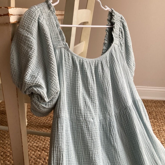 Mable Dresses & Skirts - New: Mable Puff Sleeve Gauzy Cotton Midi Dress. Size Medium